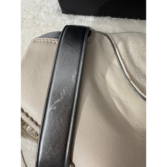 Coach Hi-Top Leather Sneakers Sheep Napa Suede Chalk/Chalk 10M Womens New in Box - Picture 4 of 7